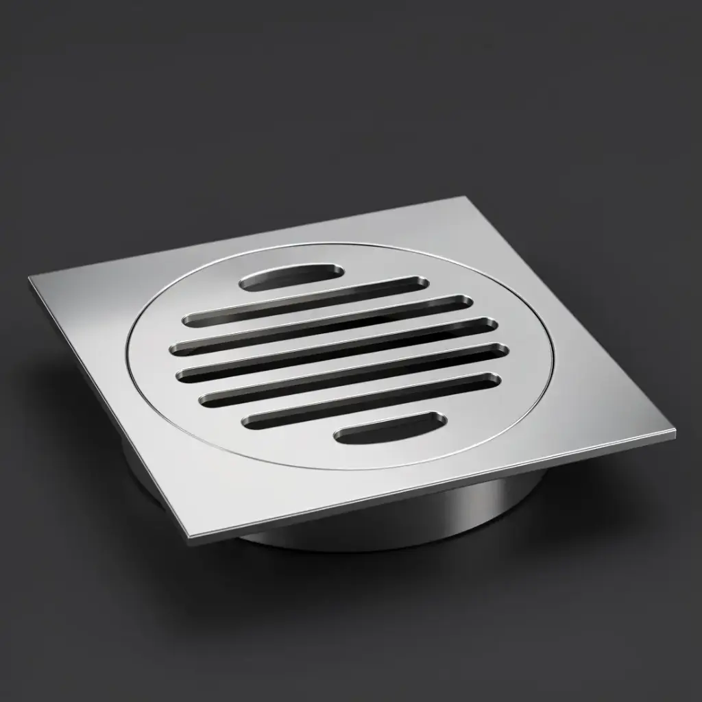 110*110mm Square Chrome Brass Floor
Waste(100mm Outlet)