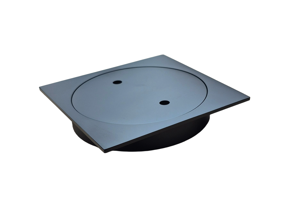 110X110mm Black Clear Out Floor Waste(100mm Outlet)