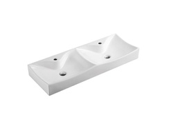 1115*400*125mm Wall Hung Counter Top Double Square Basin