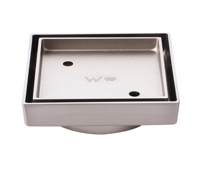 115*115*35mm Brushed Nickel Smart Tile Insert Floor Waste Shower Grate Drain(88mm outlet)