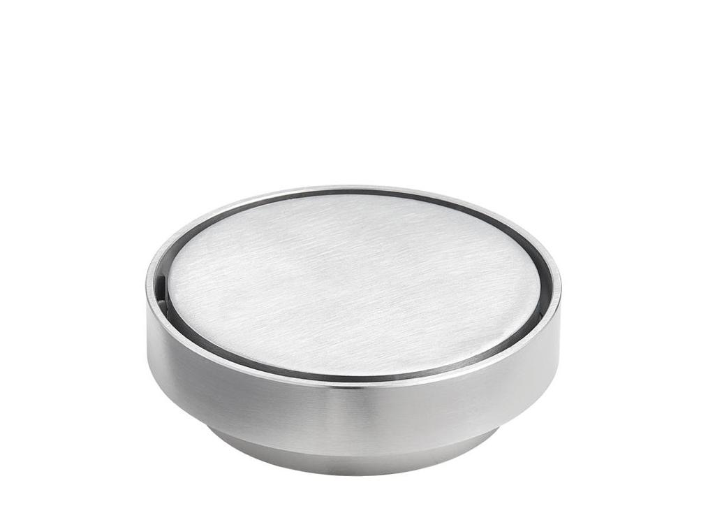 115X115mm Brushed Chrome Round Tile Insert Floor Drain(88mm)