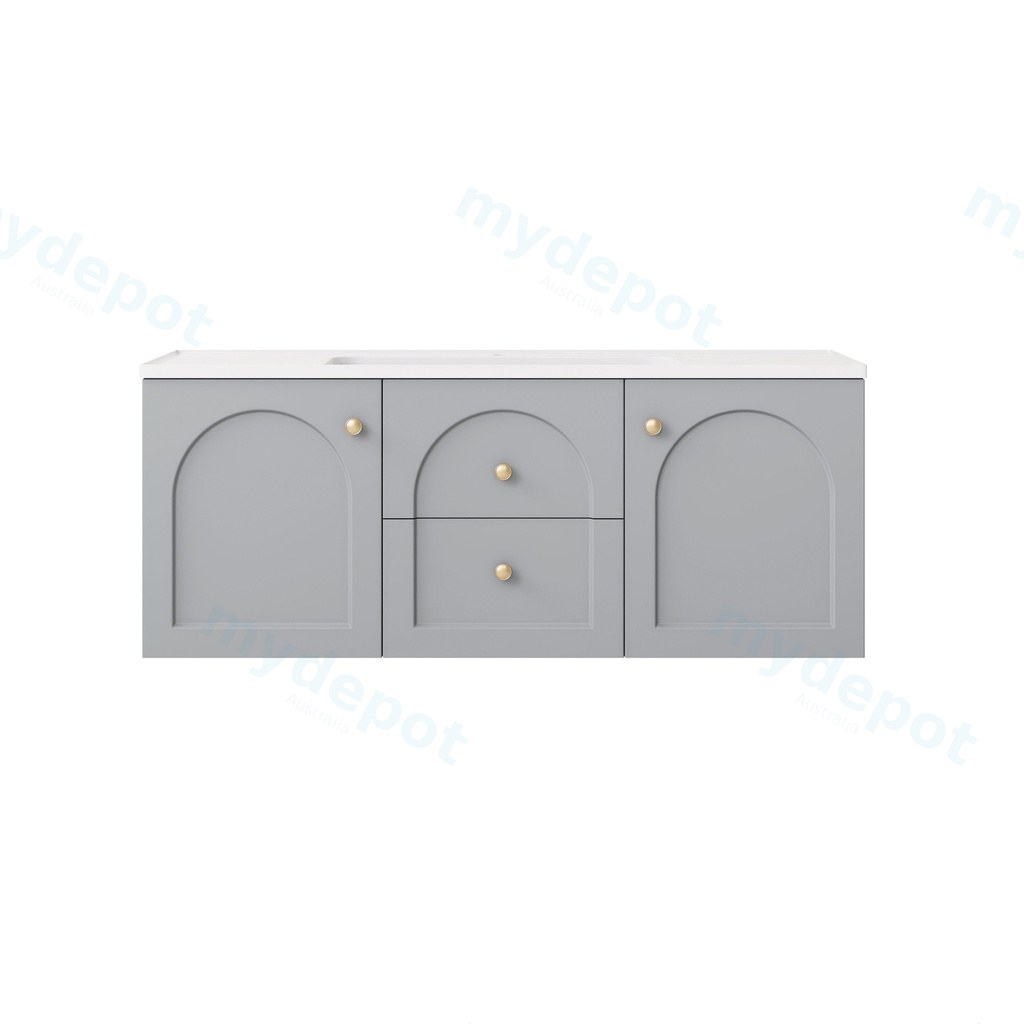 [56807] 1190*455*470mm Matte Grey Chester Federation Wall Hung PVC Cabinet
