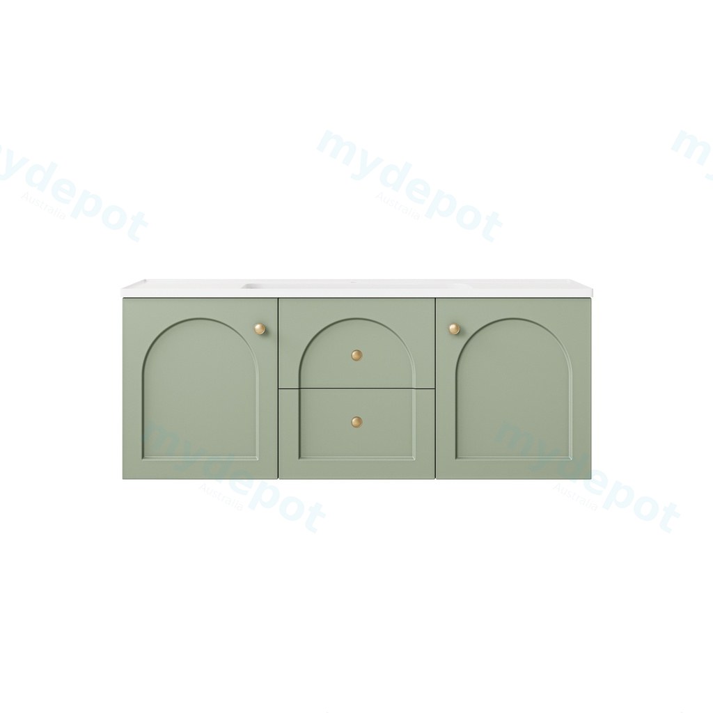 [56808] 1190*455*470mm Olive Green Chester Federation Wall Hung PVC Cabinet