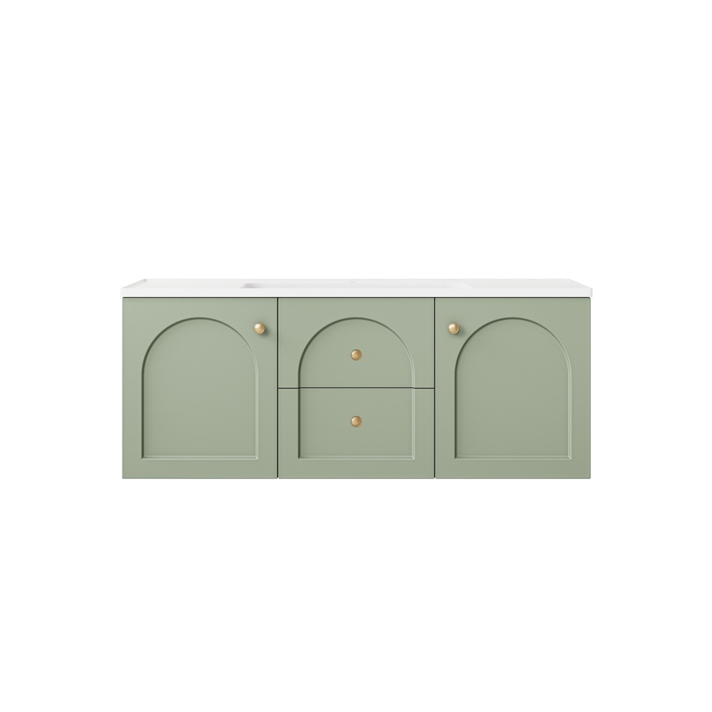 1190*455*470mm Olive Green Chester Federation Wall Hung PVC Cabinet