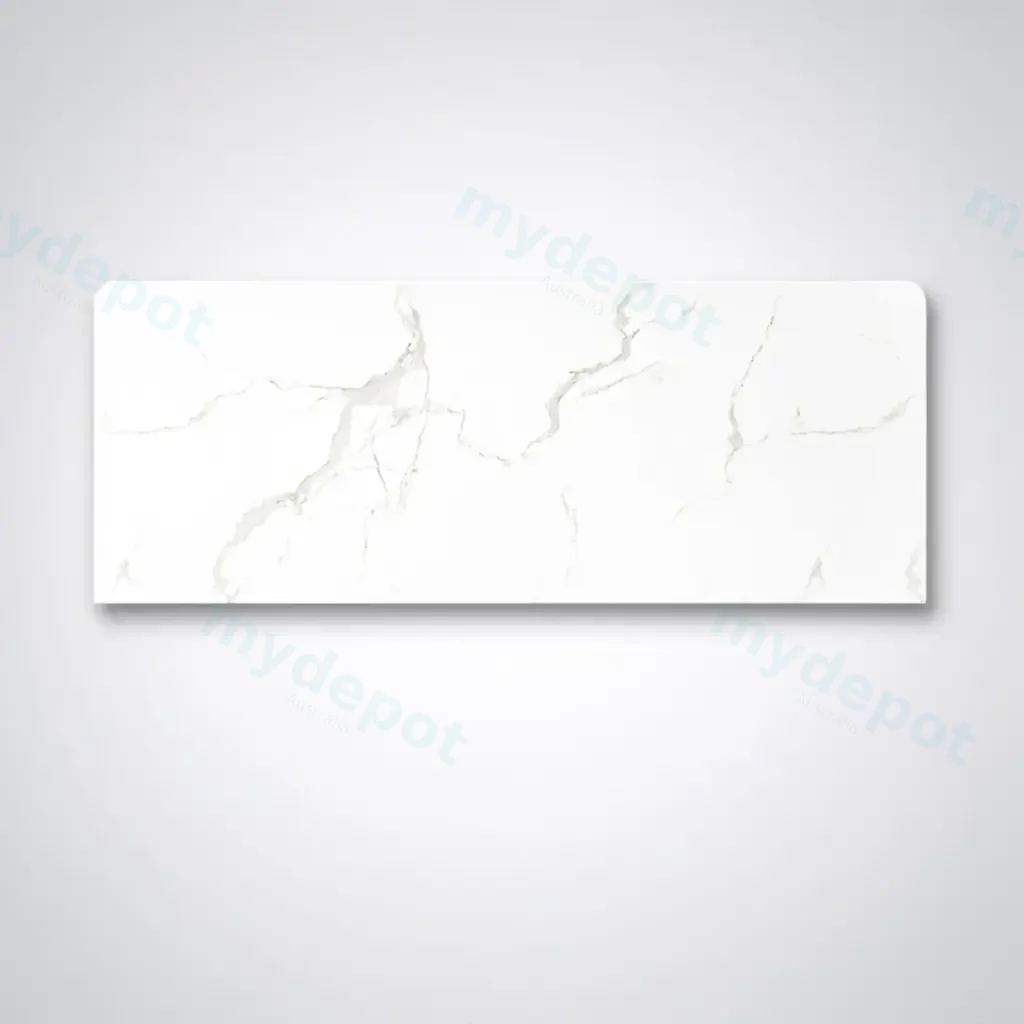 [90159/WM1246ST] 1200x465x15mm White Marble Look Sintered Stone Top Benchtop