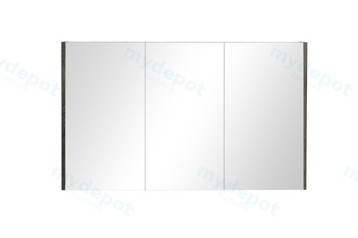 [93090/QSV1200DG] 1200mm Dark Grey MDF 3 Doors Pencil Edge Shaving Cabinet