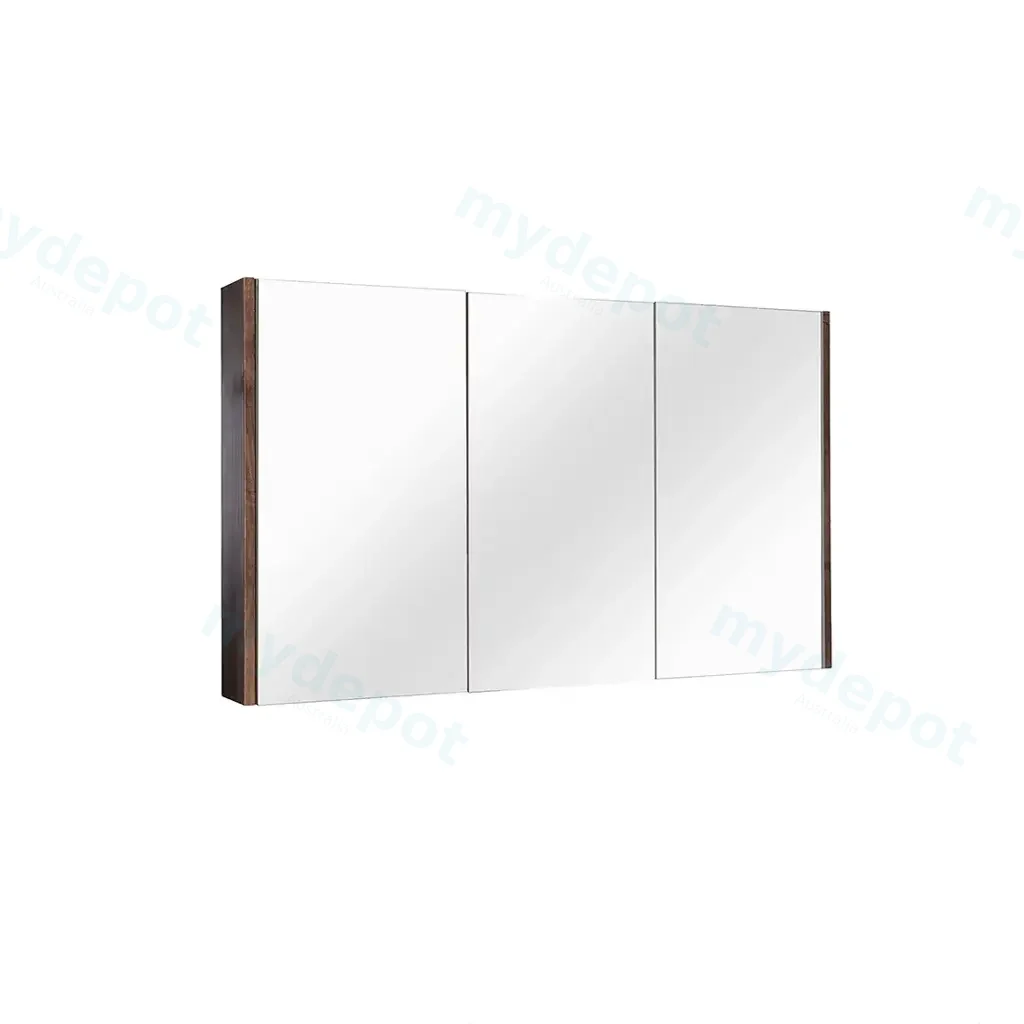 [93091/QSV1200DO] 1200mm Dark Oak MDF 3 Doors Pencil Edge Shaving Cabinet