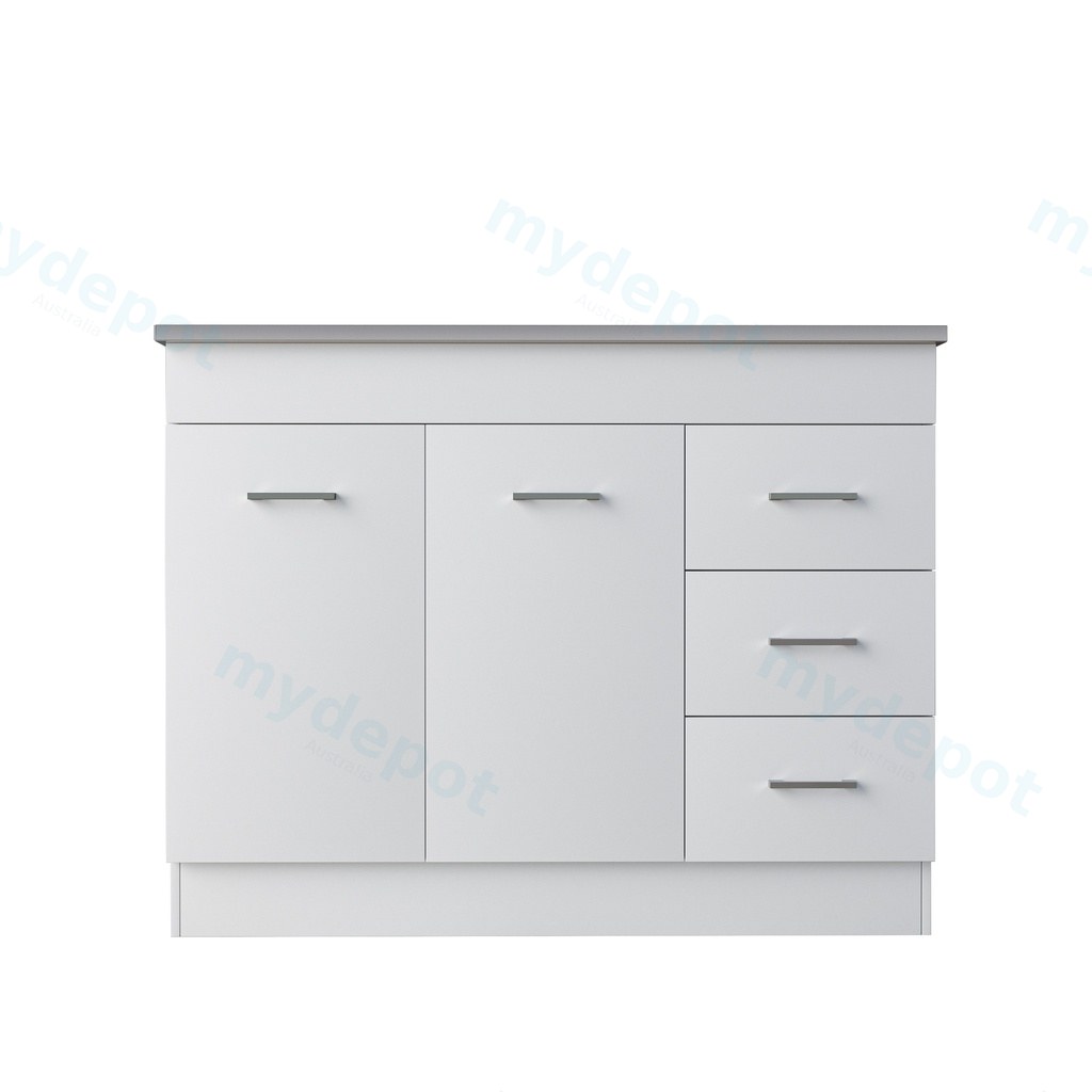 [92036/KPVC1248] 1200mm Freestanding Kitchenette Cabinet Only PVC Gloss White 2PAC Finish