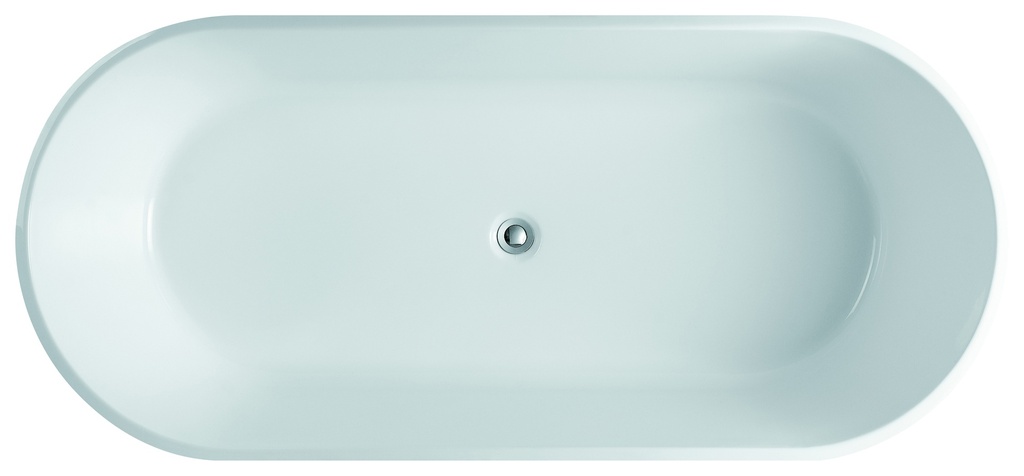 1200X710X550mm Gloss White Agena Acylic Free Standing Bath None Overflow 40mm Waste+Pipe Supplied