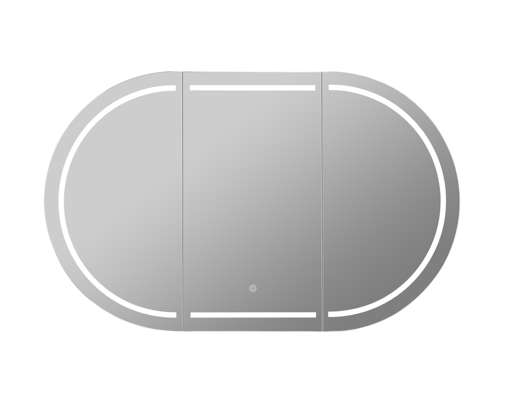 1200X750X155mm Allison Pill LED Shaving Cabinet Matte Black