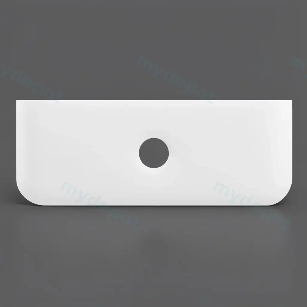 1204x462x15mm White Zero Silica Quartz Round Corner Stone Top