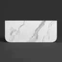 1200mm White Marble Look Sintered Stone Top Matte Finish Rounded Corner Benchtop