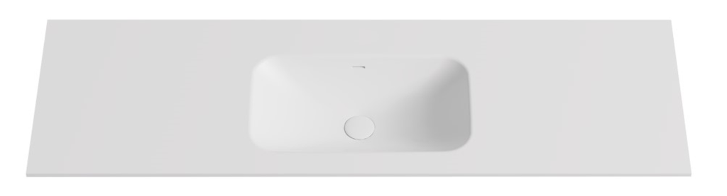 1205X465X145 Matte White Chasey Solid Surface Stone Basin
