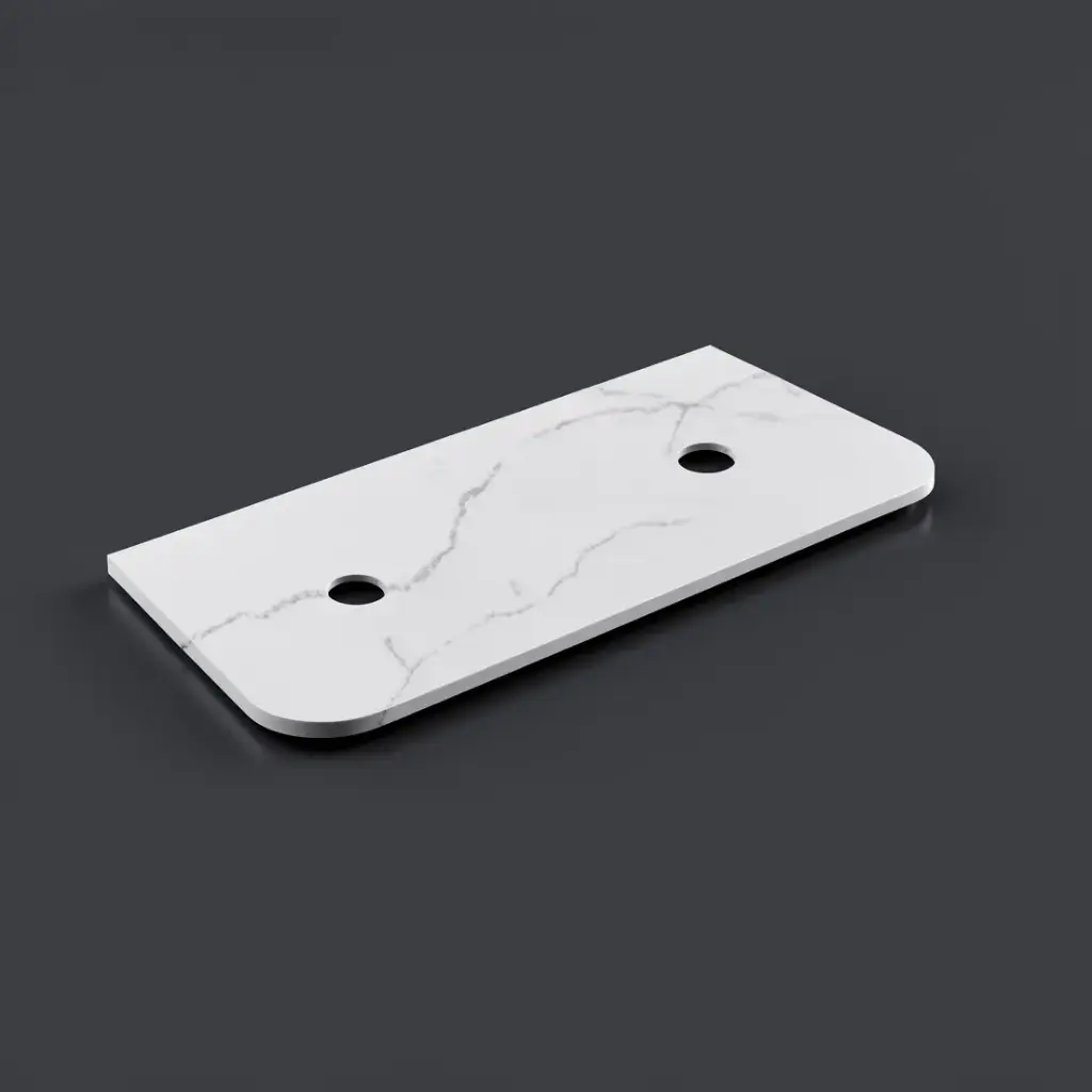 1205X505X12mm Calacatta Artic White Solid Surface Stone Top