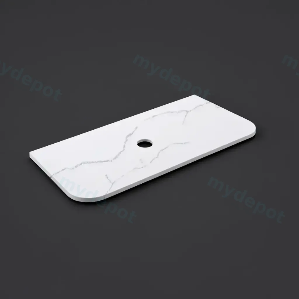 1205X505X12mm Calacatta Artic White Solid Surface Stone Top