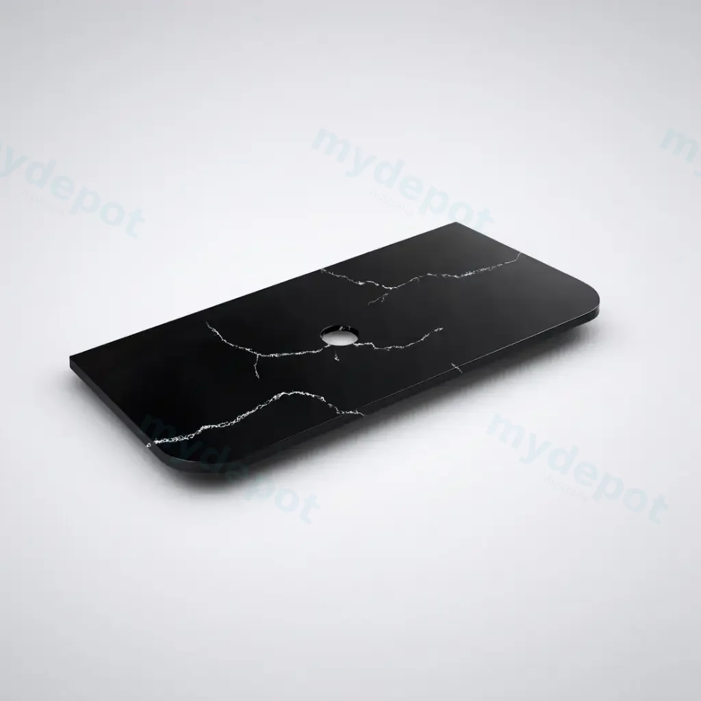 1205X505X12mm Calacatta Night Solid Surface Curve Stone Top