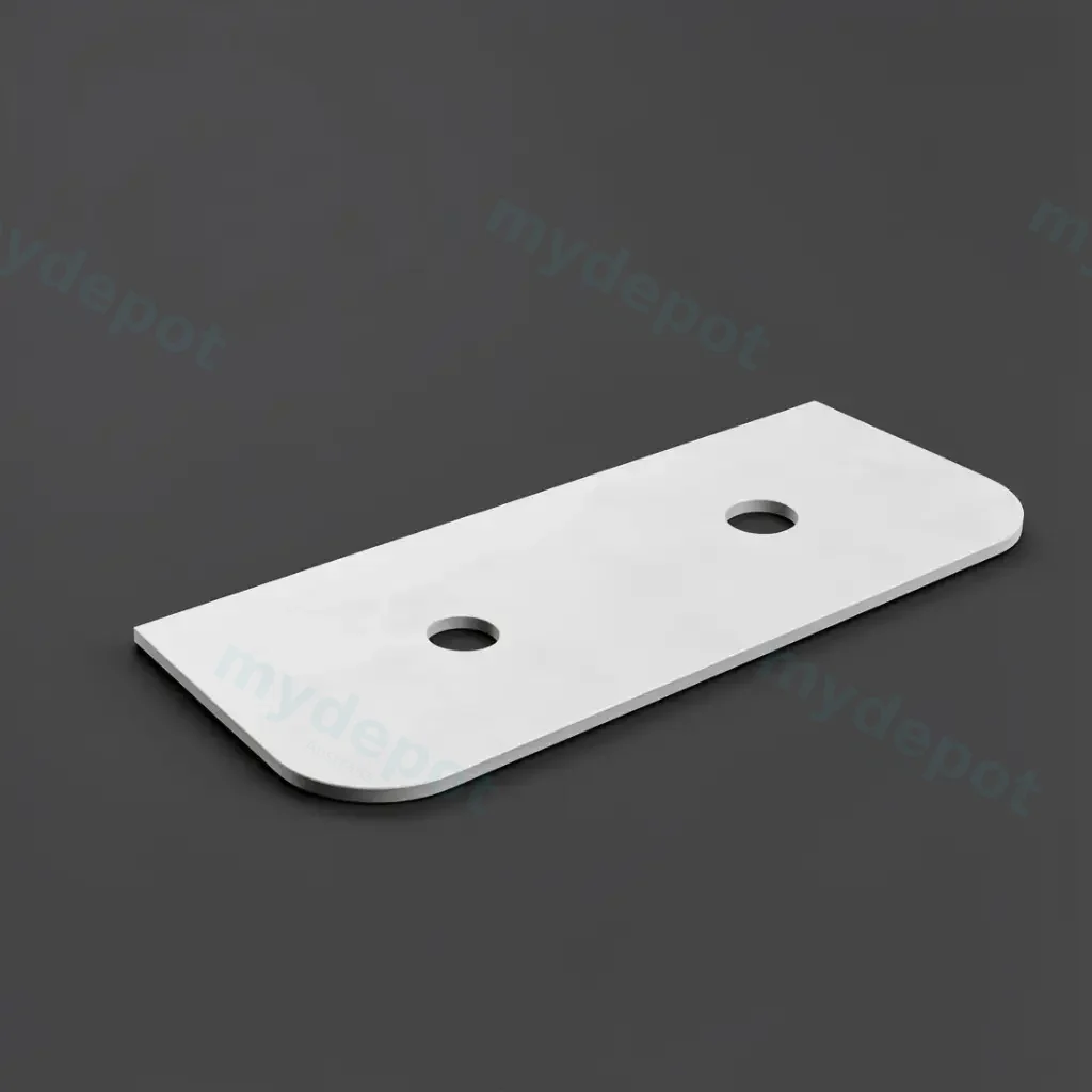 1205X505X12mm Matte White Solid Surface Plain Slab Curve Stone Top