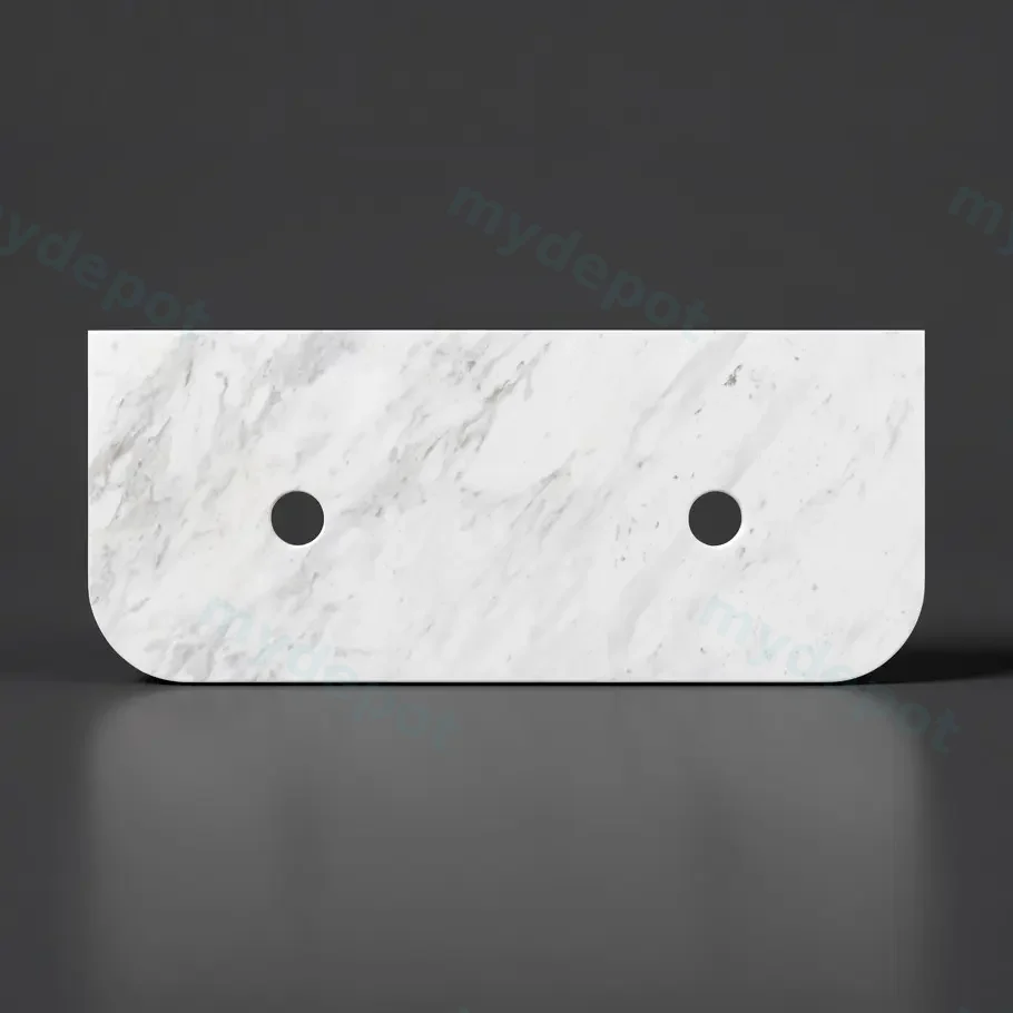 1205X505X18mm Carrara White Marble Curve Stone Top