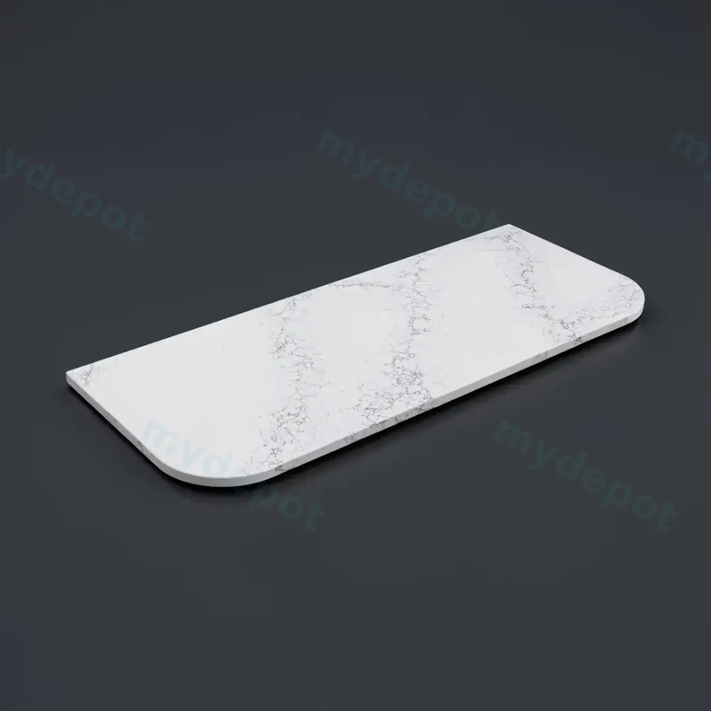 [56368] 1205X505X20mm Calacatta White (WG486) Zero Silica Engineer Curve Stone Top