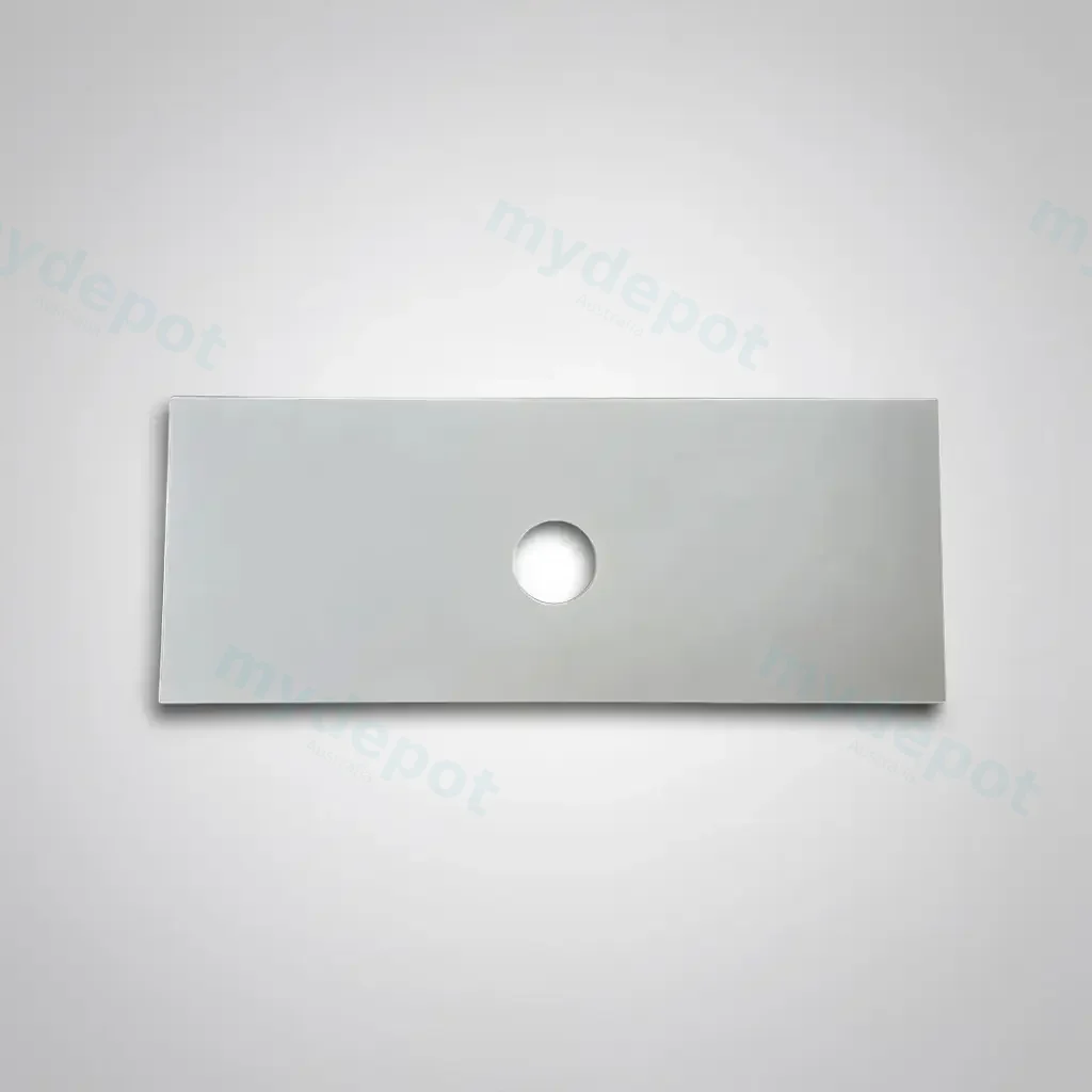 1205x465x15mm Luna White Zero Silica Quartz Square Corner Stone Top
