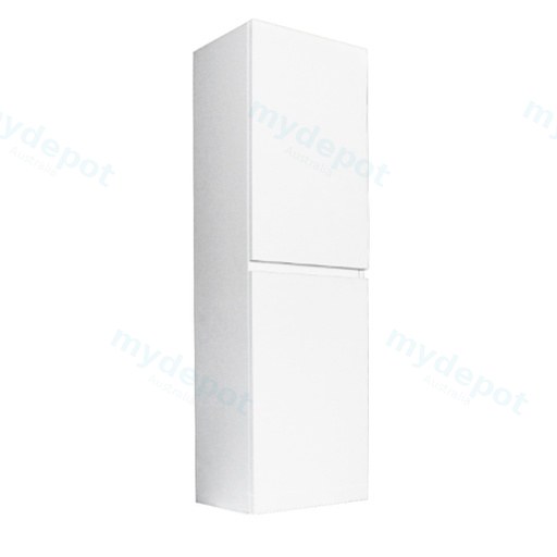 [92063/PVCTB1350] 1350mm Gloss White 2PAC PVC 2 Door Tall Boy Vanity