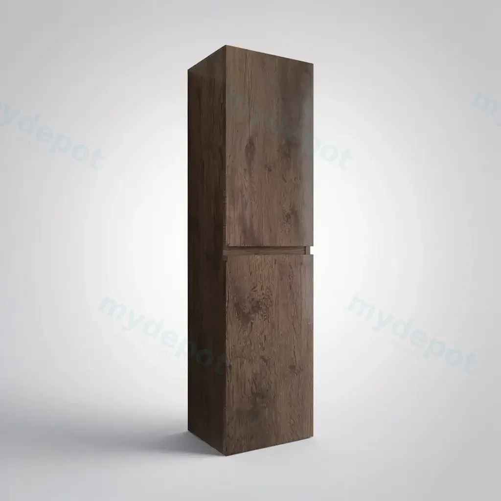 [93227/TB1350-DO] 1350mm Dark Oak MDF 2 Doors Tall Boy Vanity