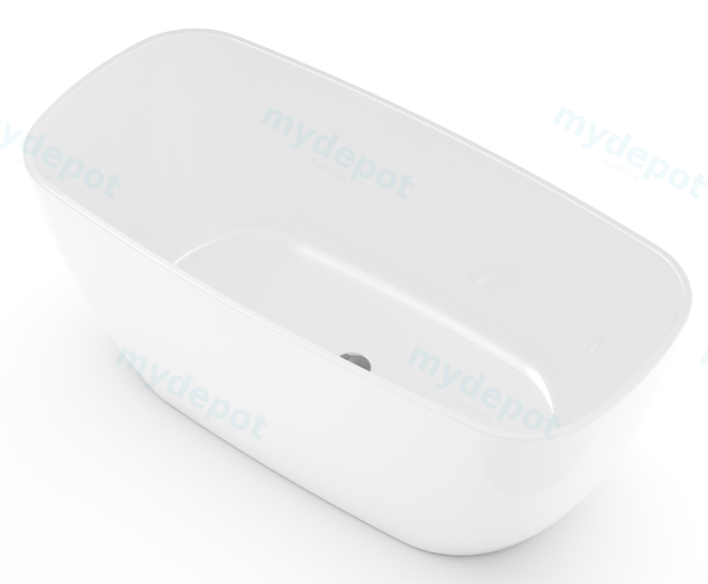 [55596] 1450*680*580mm Matte White Orta Acrylic Freestanding Bath None Overflow,40mm Waste And Pipe Inlcuded