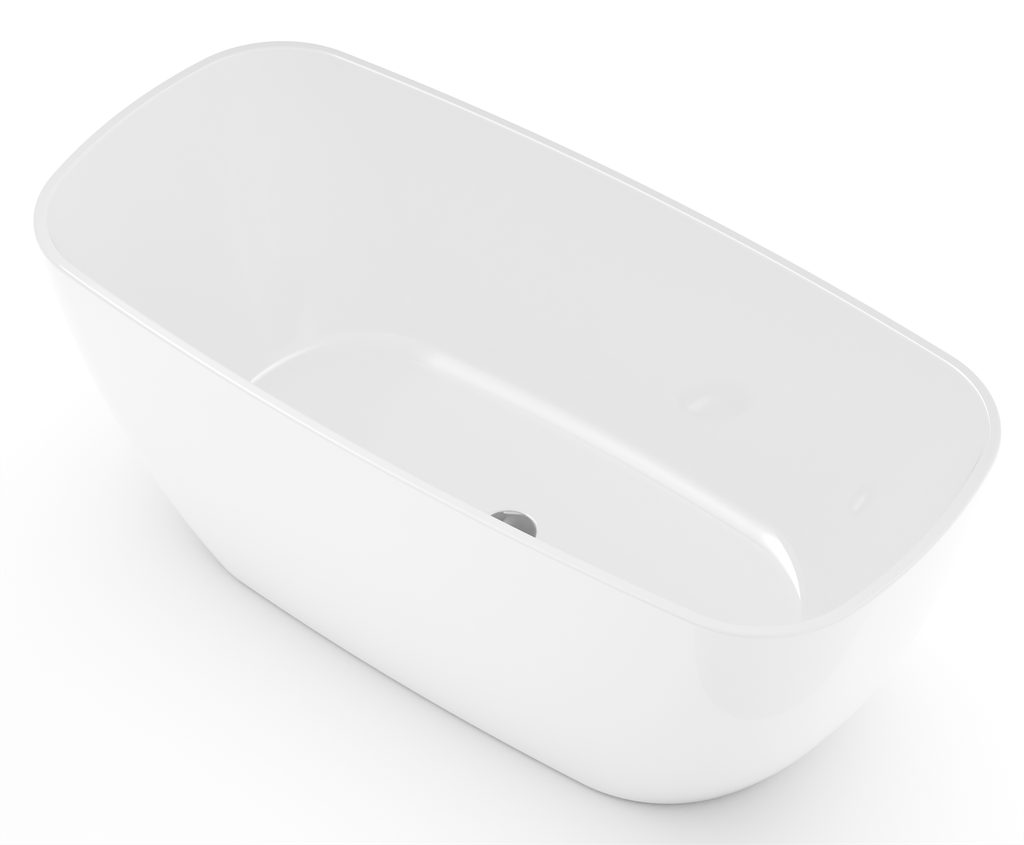 1450*680*580mm Matte White Orta Acrylic Freestanding Bath None Overflow,40mm Waste And Pipe Inlcuded