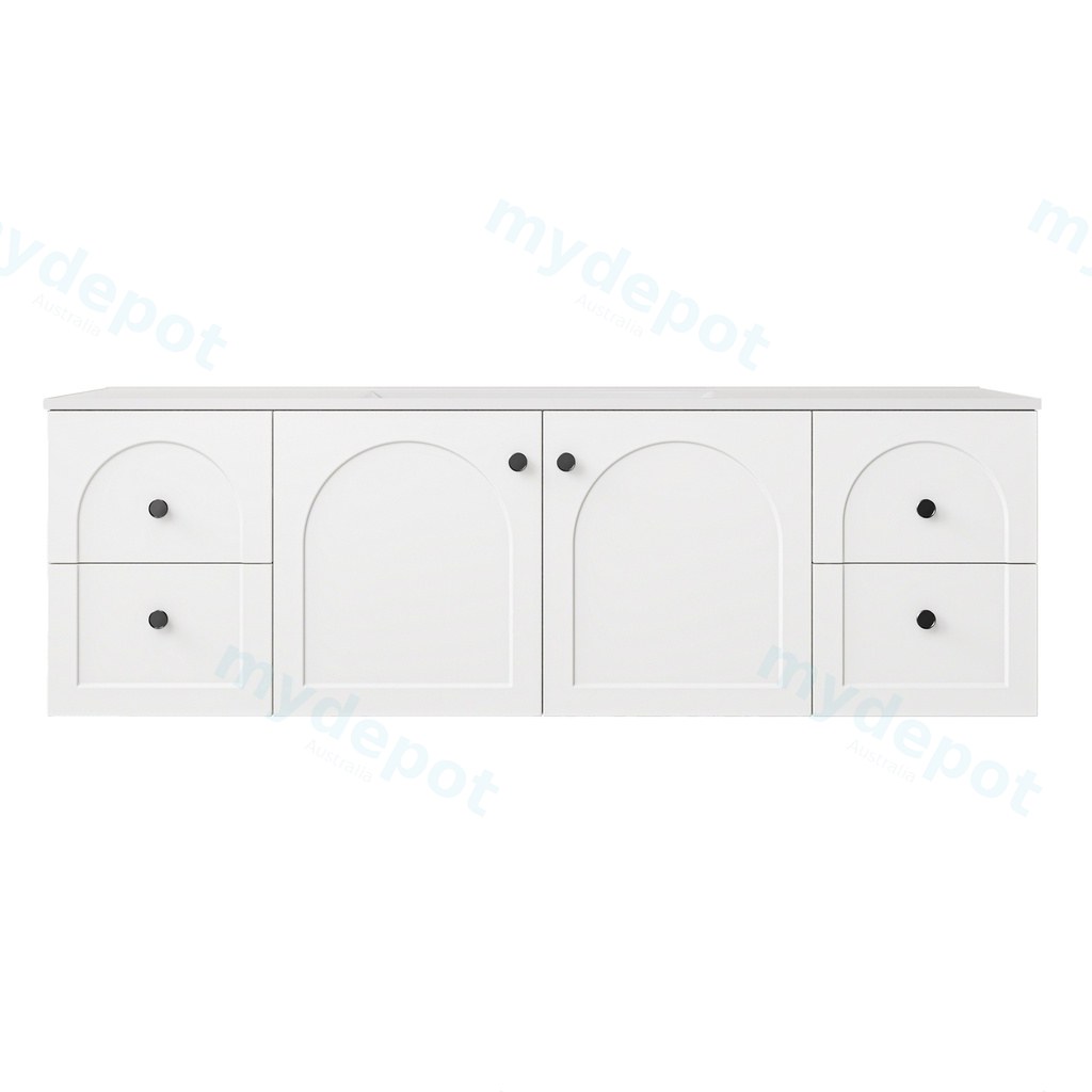 [56809] 1490*455*470mm Matte White Chester Federation Wall Hung PVC Cabinet