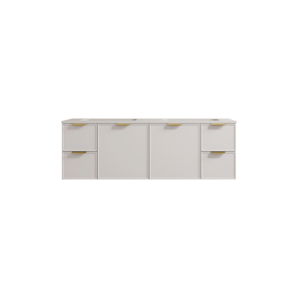 [56458] 1490*455*560mm Matte White Madura Federation Wall Hung PVC Cabine