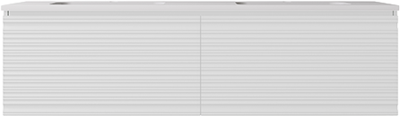 [56642] 1490x455x400mm Matte White Sedona Modern Fluted Wall Hung PVC Cabinet