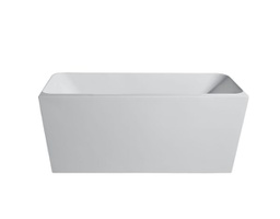 1500*750*590mm Fortuna Back To Wall Square Gloss White Bathtub Thin Edge Without Overflow