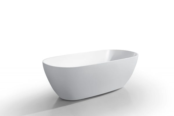 1500*820*590mm Pilato Freestanding Gloss White Bathtub
