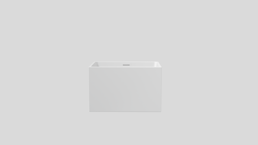 1500X680X650mm Gloss White Crete Multifit Free Standing Bath No Overflow 40mm Waste+Pipe Supplied
