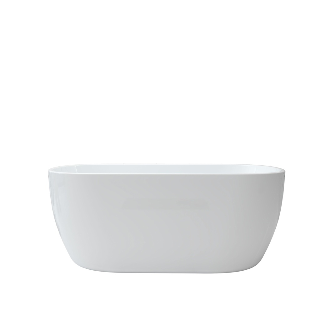 1500mm Belle Round Gloss White Acrylic Free Standing Bathtub