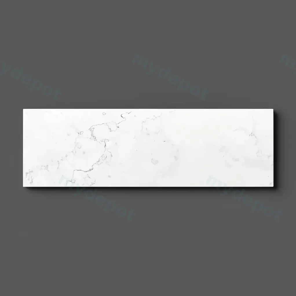 [90187/QZ1546ST] 1500x465x20mm Quartz Stone Top Gloss White Marble Look Silica-Free Caesarstone Benchtop