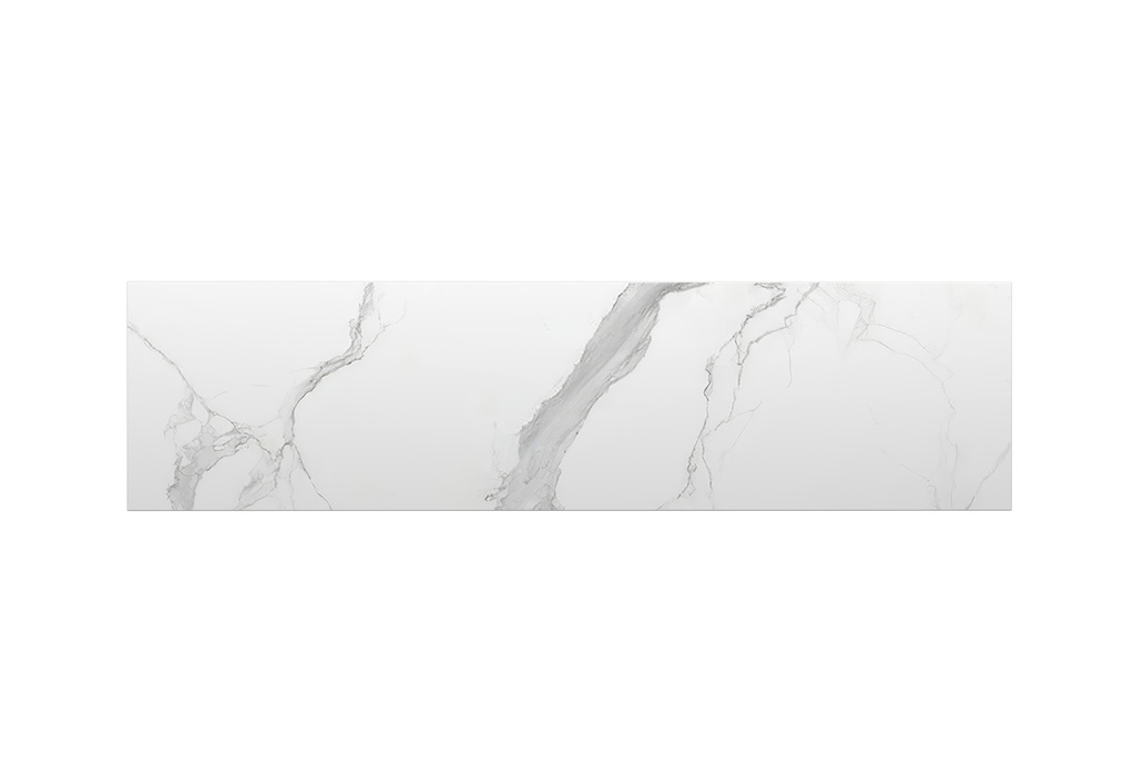 [90178/K1539ST-WM] 1502x390x15mm White Marble Look Sintered Stone Top Matte Finish Benchtop