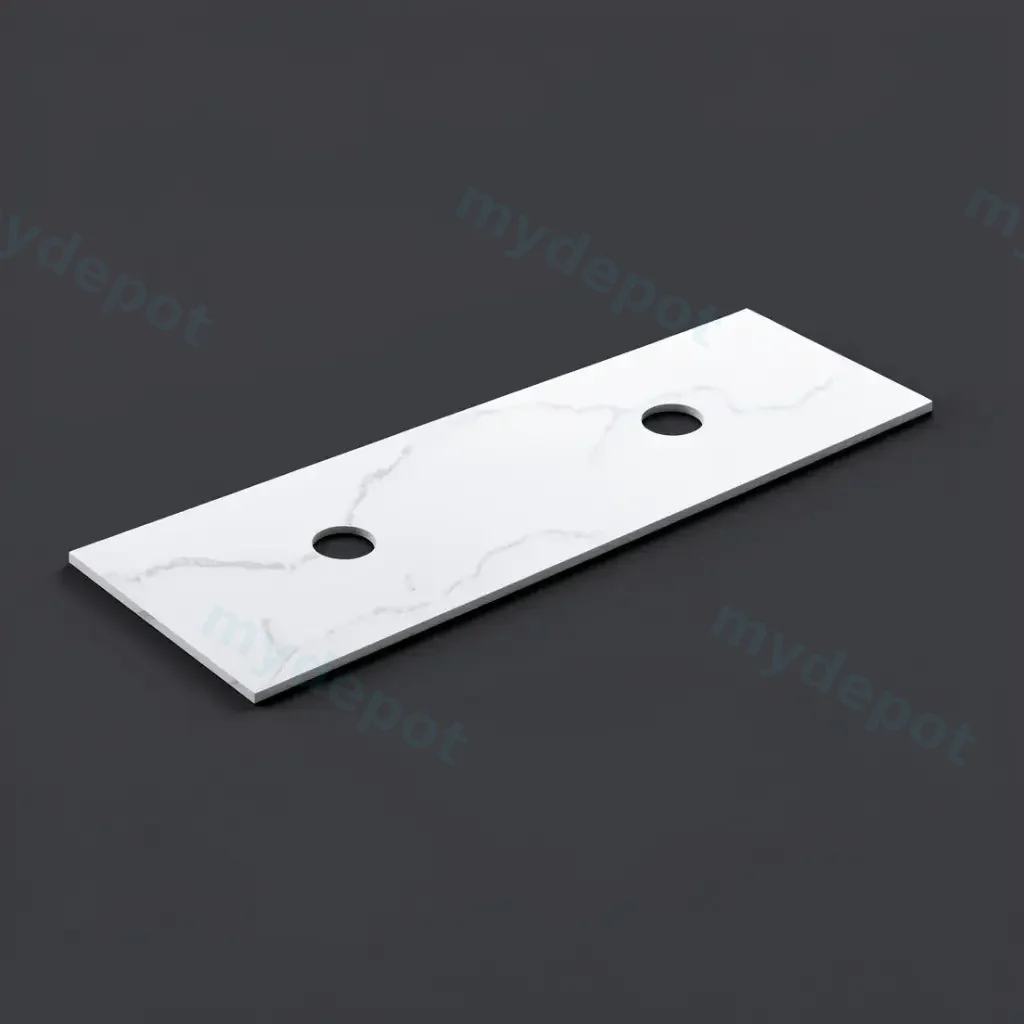 1505X465X12mm Calacatta Artic White Solid Surface Stone Top