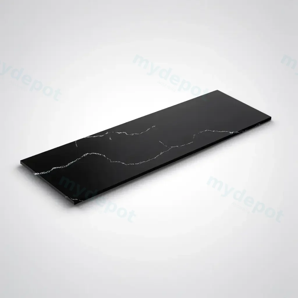 1505X465X12mm Calacatta Night Solid Surface Stone Top Solid Surface Plain Slab For Custom Hole Cutting