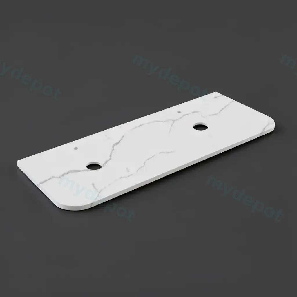 1505X505X12mm Calacatta Artic White Solid Surface Stone Top