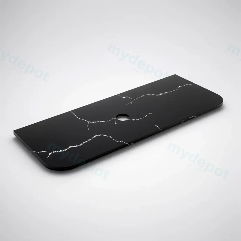 1505X505X12mm Calacatta Night Solid Surface Curve Stone Top