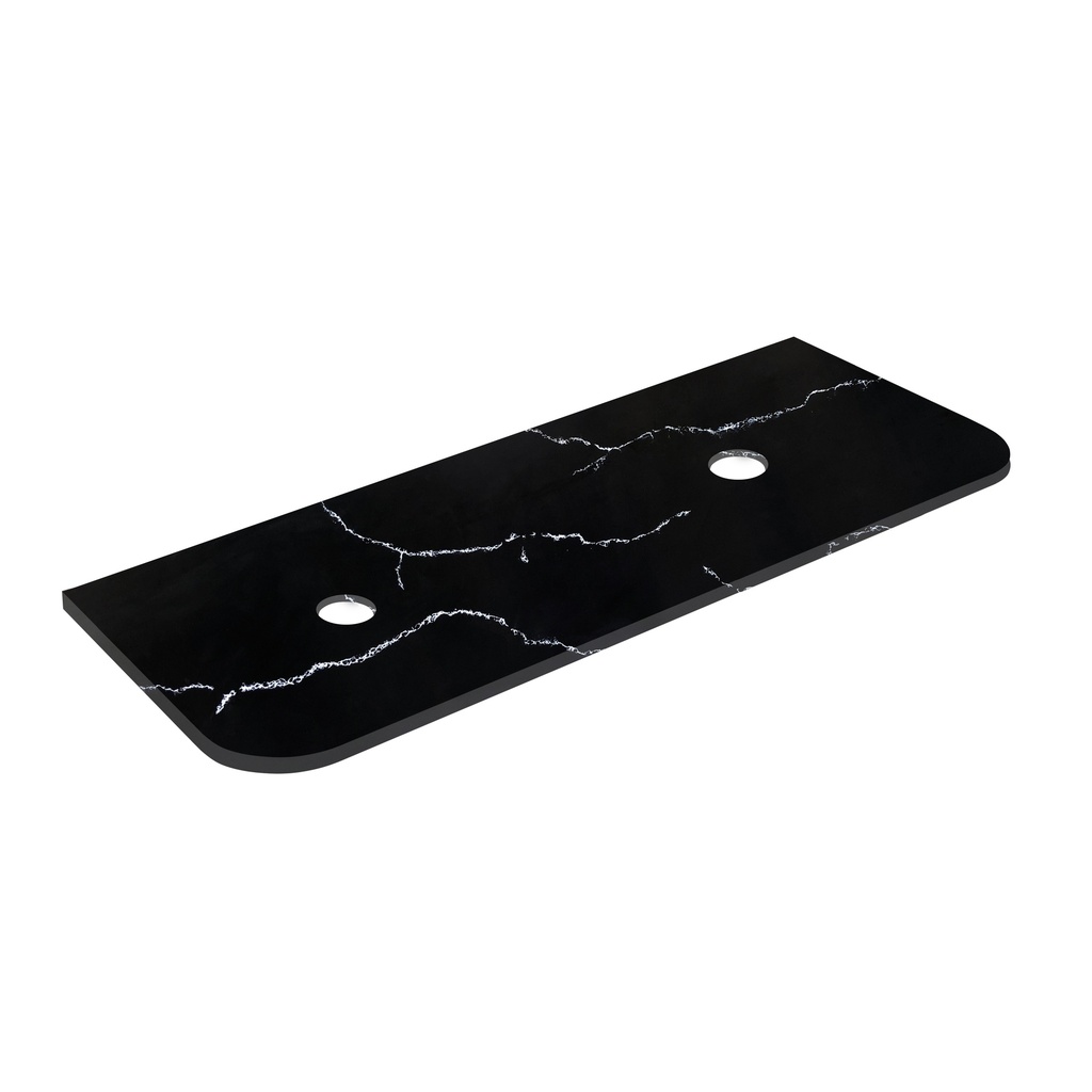 [56334] 1505X505X12mm Calacatta Night Solid Surface Curve Stone Top