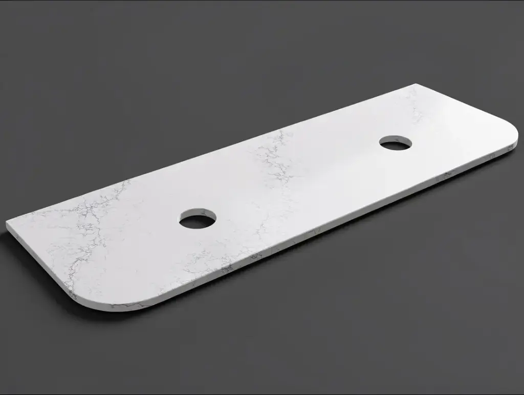 1505X505X20mm Calacatta White (WG486) Zero Silica Engineer Curve Stone Top