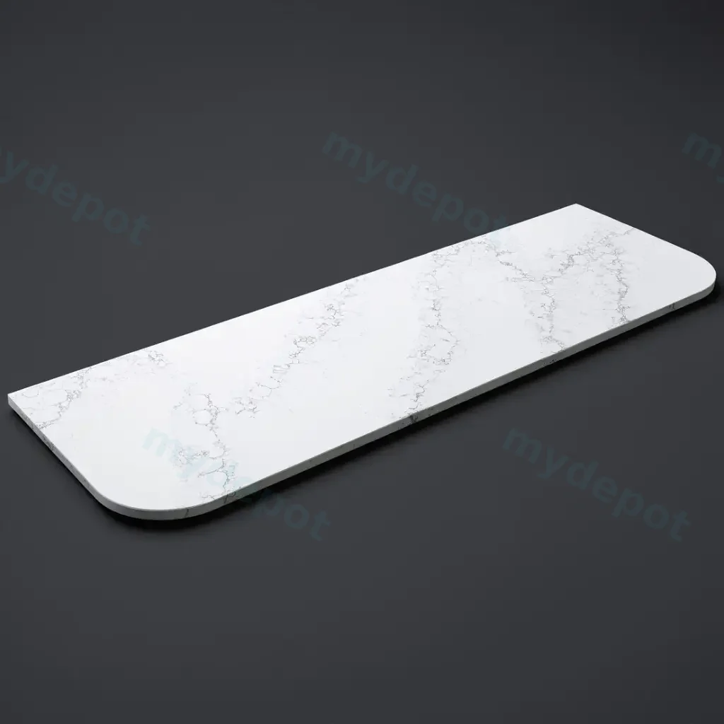 1505X505X20mm Calacatta White (WG486) Zero Silica Engineer Curve Stone Top