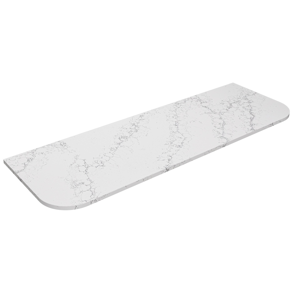 [56369] 1505X505X20mm Calacatta White (WG486) Zero Silica Engineer Curve Stone Top