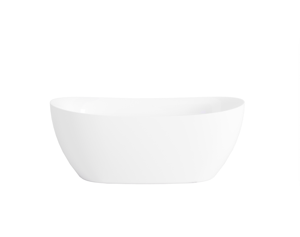 [55593] 1600X750X630mm Gloss White Valla Acylic Free Standing Bathtub No Overflow,Chrome Waste And Pipe Included