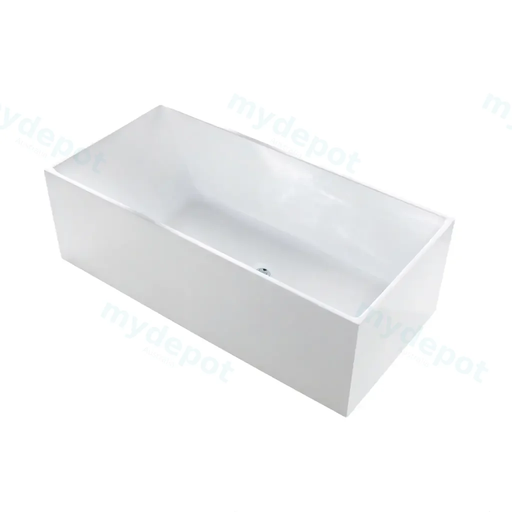 [55611] 1690X800X580mm Gloss White Kliff Multifit Free Standing Bath None Overflow 40mm Waste+Pipe Supplied