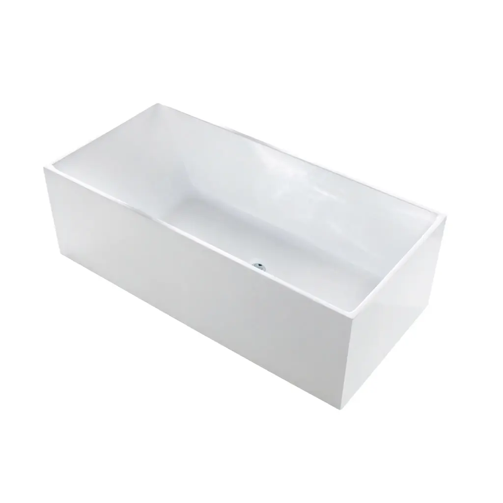 1690X800X580mm Gloss White Kliff Multifit Free Standing Bath None Overflow 40mm Waste+Pipe Supplied