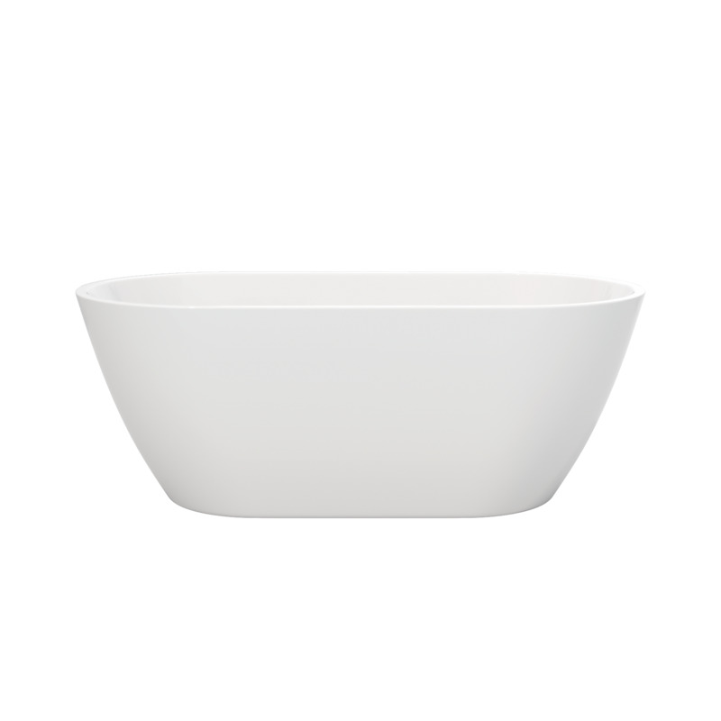 1700mm Freestanding Bathtub Gloss White Acrylic Oval Bathtub