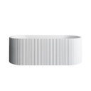 1700mm Kiama Grooved Gloss White Freestanding Bathtub